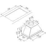 Fulgor CHB 9012 X 74厘米 592 m³/h 特色抽油煙機